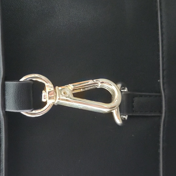 Anne Klein Off The Grid Black Faux Leather Backpack - Picture 4 of 16